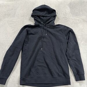 Hasket The Hoodie Men's XL Long 100% Cotton Sweatshirt Pullover Navy Blue
